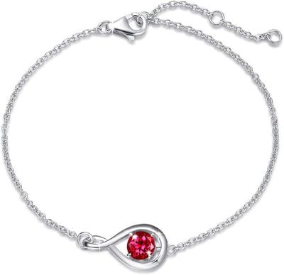 Rubin Infinity Armbånd | Hvidguld